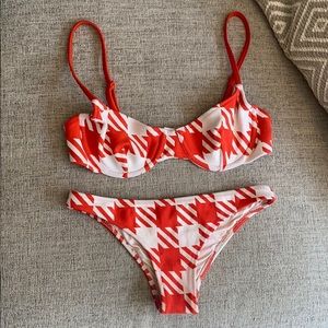 Red & White Gingham Bikini